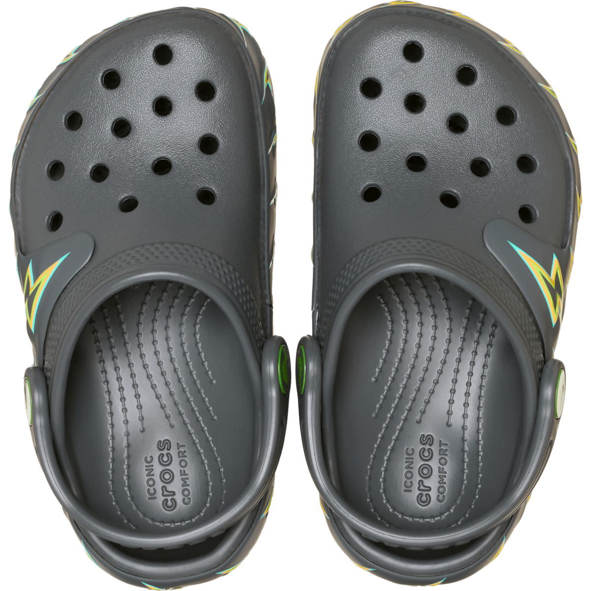 Toddler Classic Bolt Lights Clog - Carbon