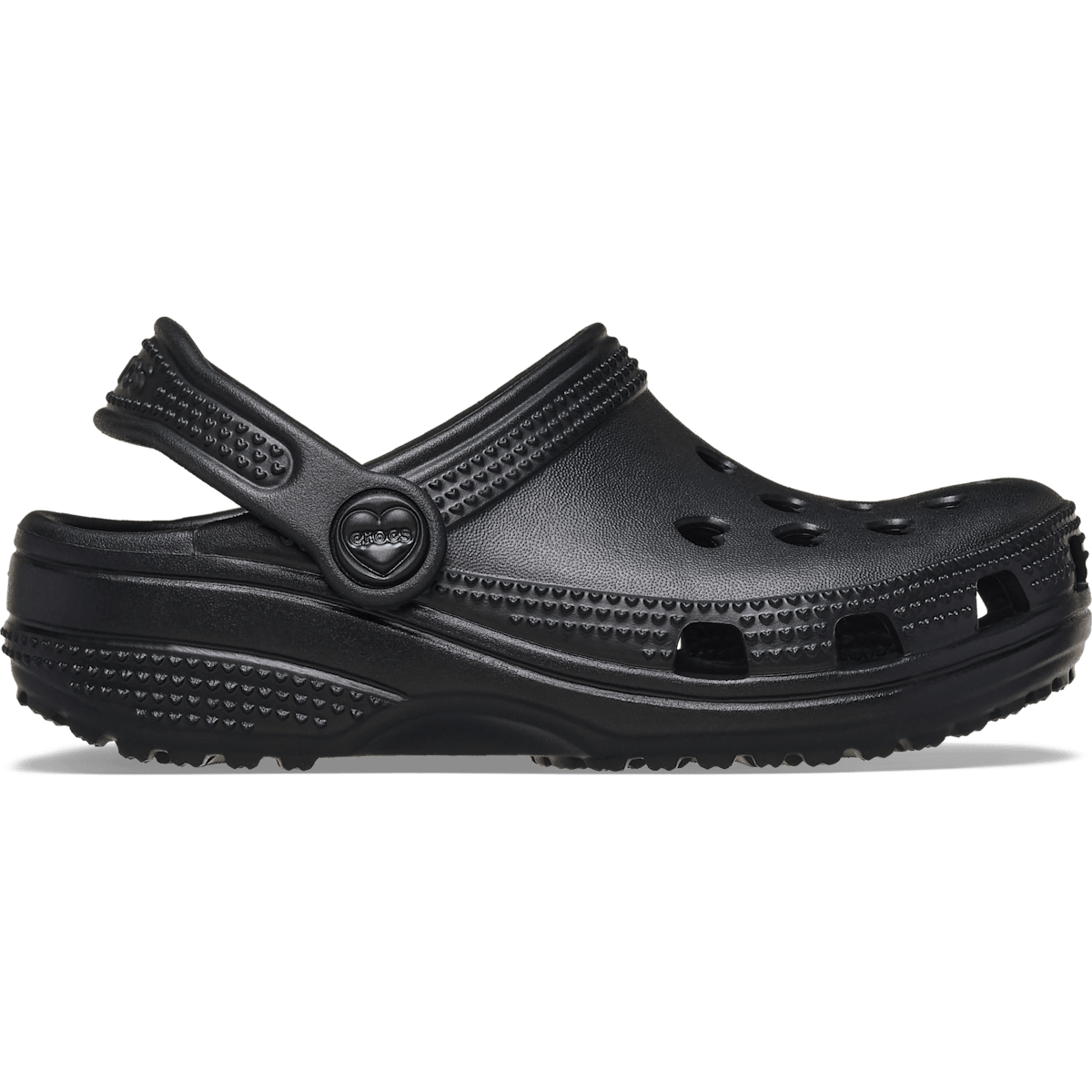Toddler Classic Hearts Cut Out Clog - Black